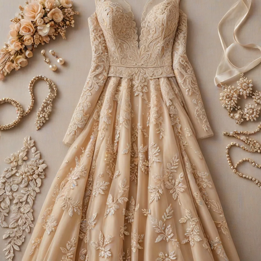 Suknia ślubna w kolorze szampańskim - jakie dodatki?