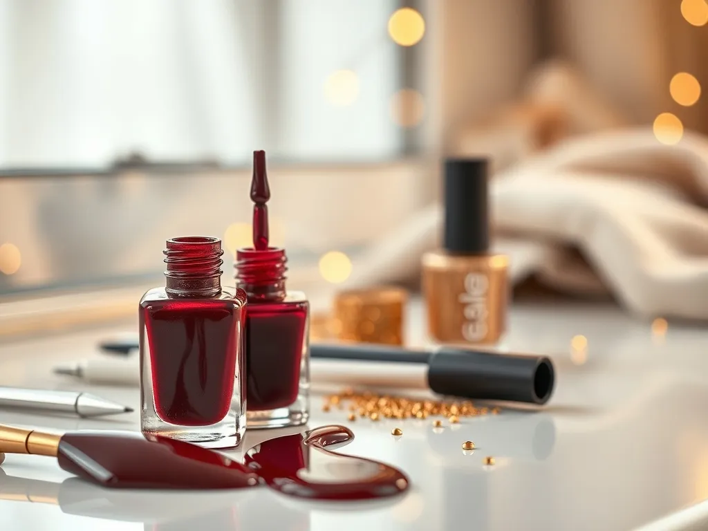 Paznokcie bordo ze złotem – modne wzory i inspiracje na każdą okazję